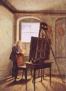 Georg Friedrich Kersting Caspar David Friedrich in his Studio oil painting on canvas